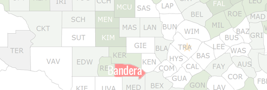Bandera County Map