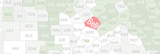 Bell County Map