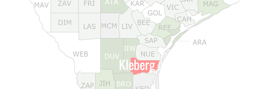 Kleberg County Map