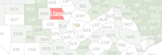 Llano County Map