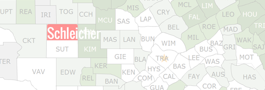 Schleicher County Map