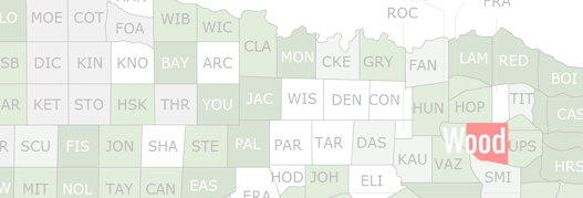 Wood County Map