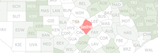 Bastrop County Map