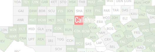 Callahan County Map