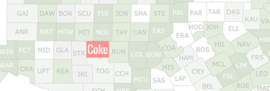 Coke County Map