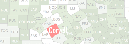 Coryell County Map