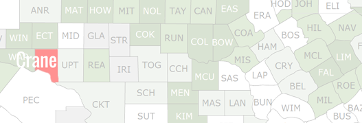 Crane County Map
