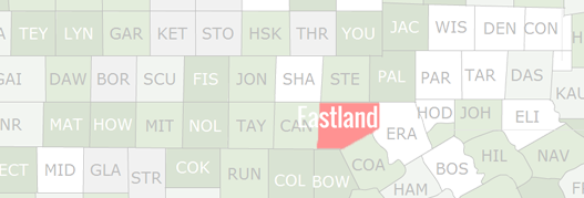 Eastland County Map