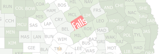 Falls County Map