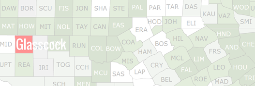 Glasscock County Map