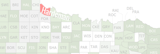 Hardeman County Map