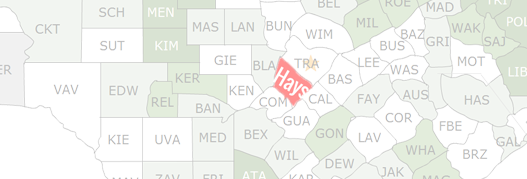 Hays County Map
