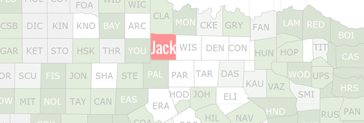 Jack County Map