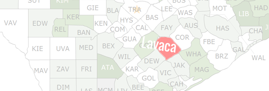 Lavaca County Map