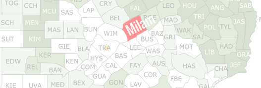 Milam County Map
