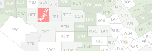Reagan County Map