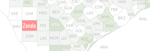 Zavala County Map